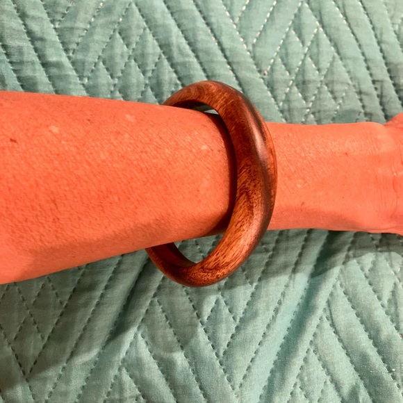 Made in Hawaii Wooden Bangle Bracelet; Approx 3.25” Diameter - Picture 3 of 7